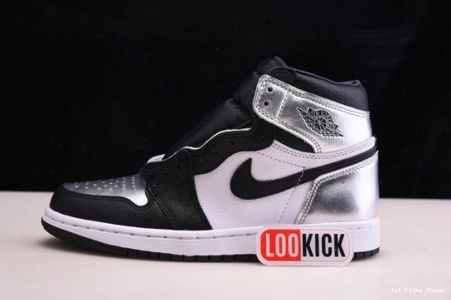 1st Kicks Shoes 1 JORDAN SILVER AIR TOE CD0461-001 WMNS OG HIGH 0713